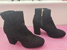Next Black Small Platform Swede Boots- size 5.5 - VGC -Forever Comfort 