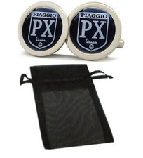 VESPA PIAGGIO PX SILVER CHROME COLOURED CUFFLINKS VARIOUS OPTIONS