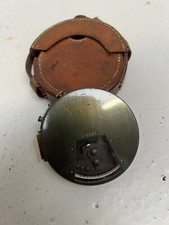 OLD WW1 DRUM CLINOMETER BY SHORT & MASON LONDON 1910 IN LEATHER CASE