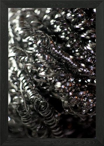 Metal wire macro abstract