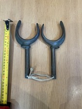 Pair Antique Brass / Bronze Boat rollocks-rowlocks-oarlocks-oar holders large