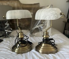 Banker's Table Lamp w/ Antique