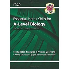 A-Level Biology: Essential Maths Skills, CGP Books -Free Shipping!