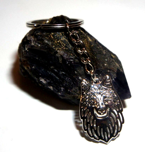 Wolf dog key ring - wolf, with