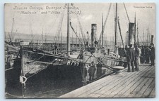 POSTCARD GRIMSBY - RUSSIAN OUTRAGE TRAWLERS MOULMEIN & MIO No 3 -1905
