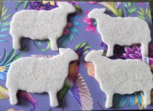 Thick felted wool sheep - 4,