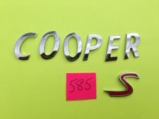 USED Genuine BMW MINI COOPER S chrome & red Plastic lettering Badge. 51142755618
