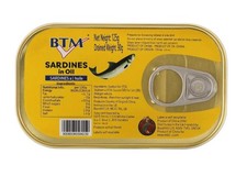 BTM Sardines in OIL 3 x 125g