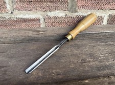 Vintage 3/8” Atkin & Sons Wood Carving Gouge Chisel Woodworking Old Tool