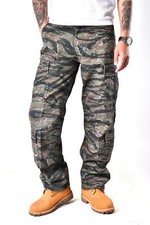 BACKBONE Mens Paratrooper Airborne Vintage Look Pants Camo Casual Cargo Pants