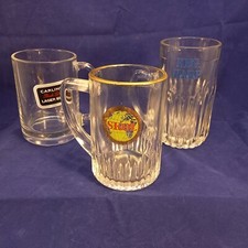 3 vintage half pint glasses KEG HARP, Carling Black Lable & Skol FREE P&P 