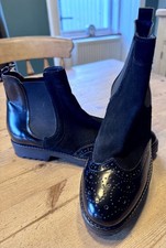 Black Chelsea Boot By Jones The Bootmaker Size 6.5 EU40 Excellent Condition