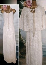 River island beaded ivory cream 20s gatsby Bride wedding Jacket Long dress 12 14