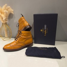 Loake 1880 Burford Brown Tan Calf Leather Brogue Mens Boots UK 9.5 F Fit VGC