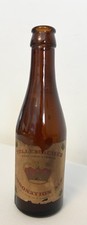 Vintage “Tollemache’s Coronation Ale” Empty Brown Glass Bottle Royal Family QEII