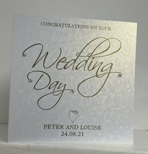 Personalised Wedding Day Card