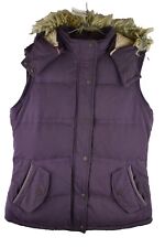 FAT FACE Purple Padded Gilet size Uk 12 Womens Full Zip Bodywarmer Vest Casual