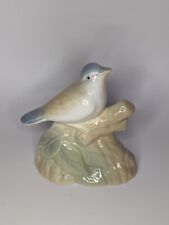 Vintage Garden Blue Bird Ornament Figurine Porcelanas M. Requena Valencia, Spain