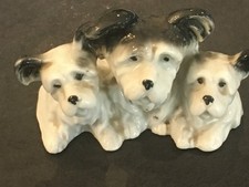 Vintage ceramic figure of dog and two puppies