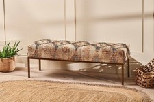 Nkuku Kesu Kilim & Iron Bench