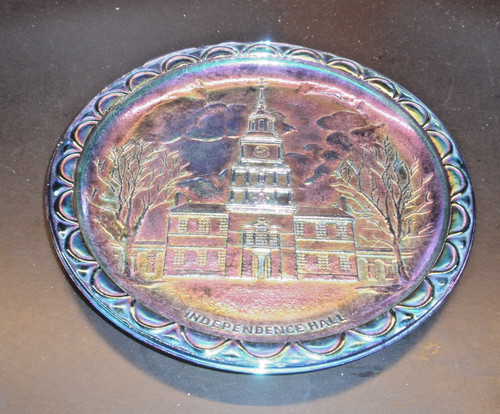 Vintage carnival glass plate - vintage,