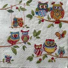 2 x cocktail paper napkins for