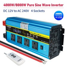 4000W 8000W 12V to 240V Pure