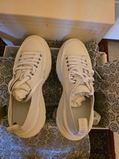 Alexander McQueen Canvass Trainers (brand logo, plain colour, lace-up)