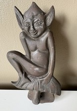 Vintage cast iron pixie - cast, elf