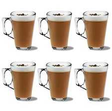 6 x LATTE GLASSES 240ML TEA