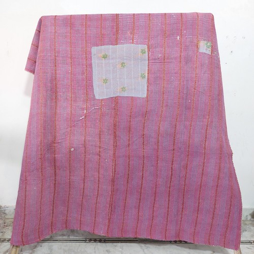 Reversible kantha quilt - kantha,