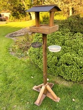 Tall Wooden Bird Table Garden