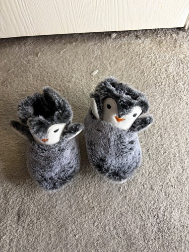 Baby grey faux - baby, penguin