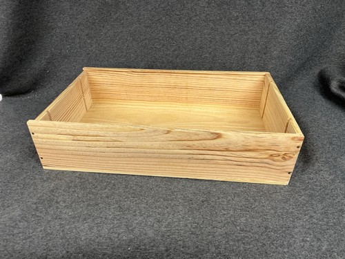 Shallow wooden wine box - wooden,