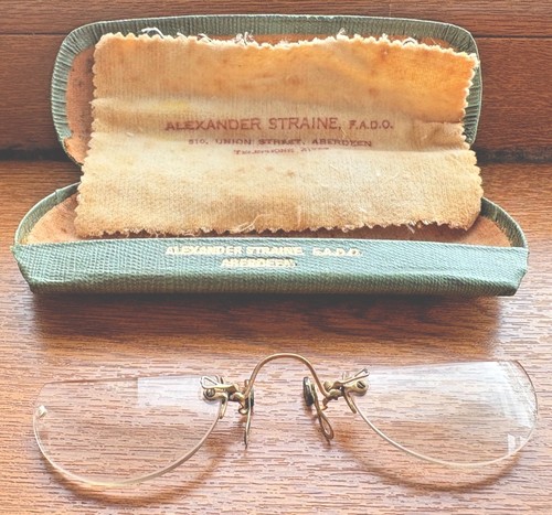 Pince nez glasses rimless with - glasses,