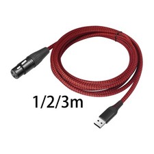 USB to XLR Cable Stereo Upgraded Mic Cord for Laptop Karaoke Recording PC