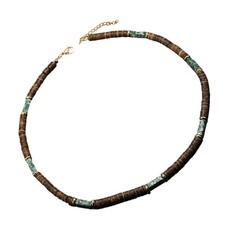 Summer Fashion Necklace Men s Natural Stone and Coconut Shell Beads Neck Chain