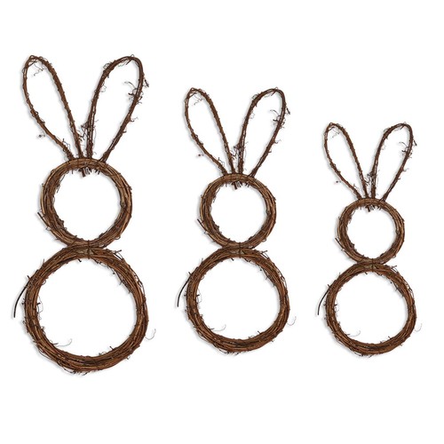 Easter spring bunny wreath - easter,