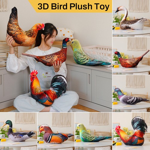 Simulation bird plush toy - 3d,