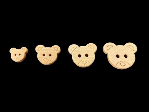 Teddy bear buttons 13mm 18mm - teddy,