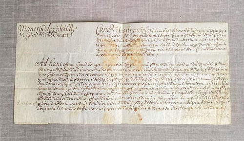 Antique 1683 vellum property - vellum,
