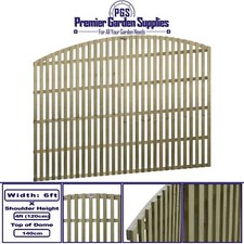 6ft x 4ft Premier Florence Arch Top Vertical Style Trellis Panel Fence Topper