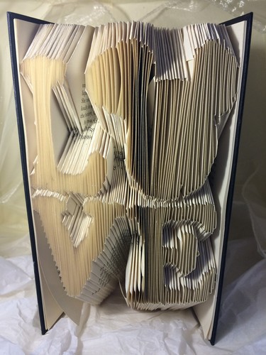 Book folding art pattern - book,