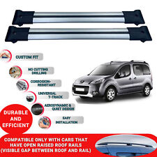 Roof Racks Cross Bars For Peugeot Partner Tepee 2008-2018 2 Pcs Grey