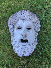 CONCRETE FACE GARDEN WALL PLAQUE / WALL ART