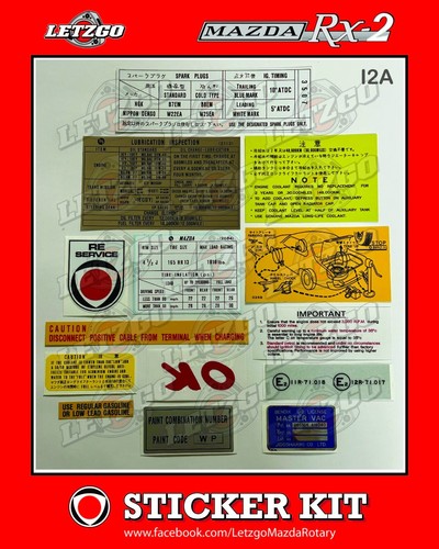 Mazda rx2 sticker kit - rx2,
