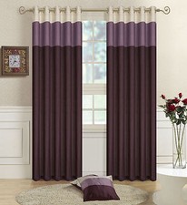 FAUX SILK LINED CURTAINS THREE