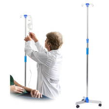 Portable Silver Adjustable IV