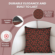 Red Poppies European Cushion
