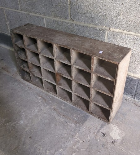 Vintage pine storage pigeon